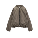Women Cotton Coat Loose Lapel Baseball Uniform