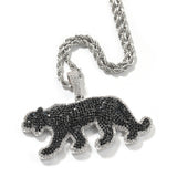 Jewelry Diamonds Leopard Pendant Necklace Ornament Hip Hop Animals Far East