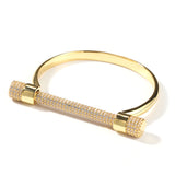 Bracelet Copper Zircon Full Diamond Bracelet Horseshoe Spectrum St. Valentine's