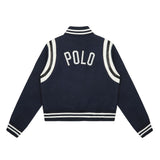 Ralph Lauren Coat Autumn/Winter Pony Embroidery Vintage Wool Leather Baseball