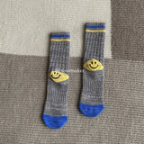Kapital Sock Hitian Hehong Thick Thread Smiley Face Socks Autumn and Winter Celebrity Thick Knitted Socks Mid-Calf Knitted Wool
