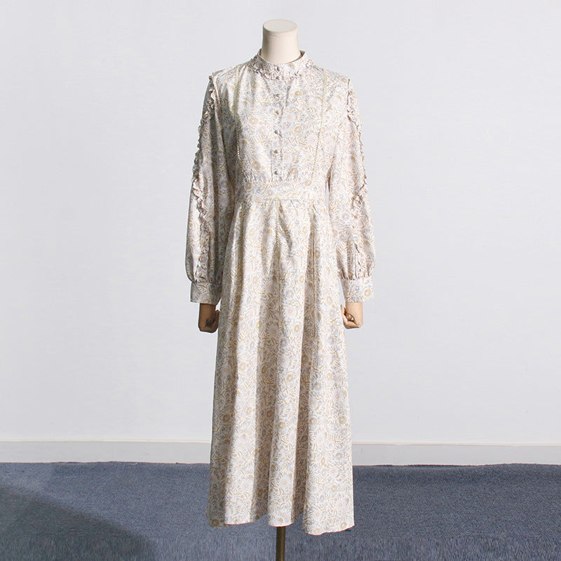 Bohemian Dress Retro Idyllic Style Floral Dress