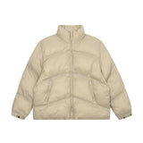 Unisex Coat Represents Stand-Up Collar Simple Coat