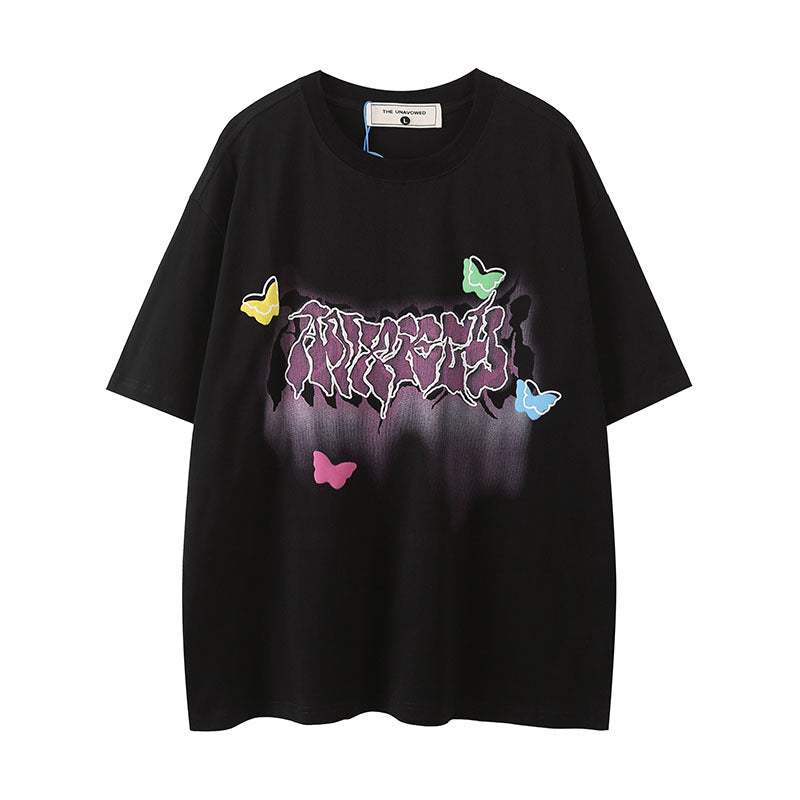 Men T-Shirt Sweet Cool Graffiti Couple Idle Style