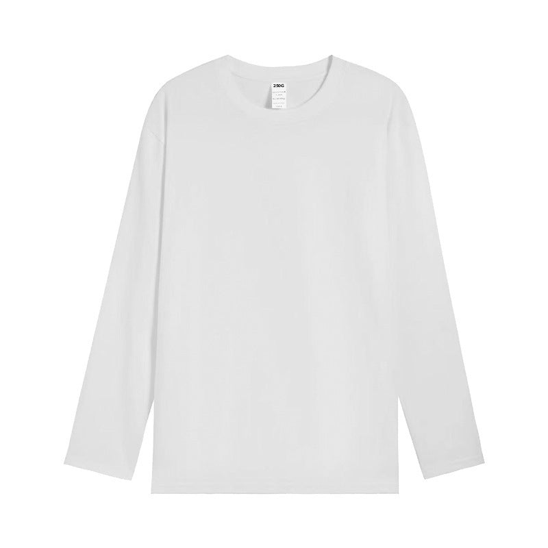 Pure Cotton Round Neck Long-sleeved T-shirt