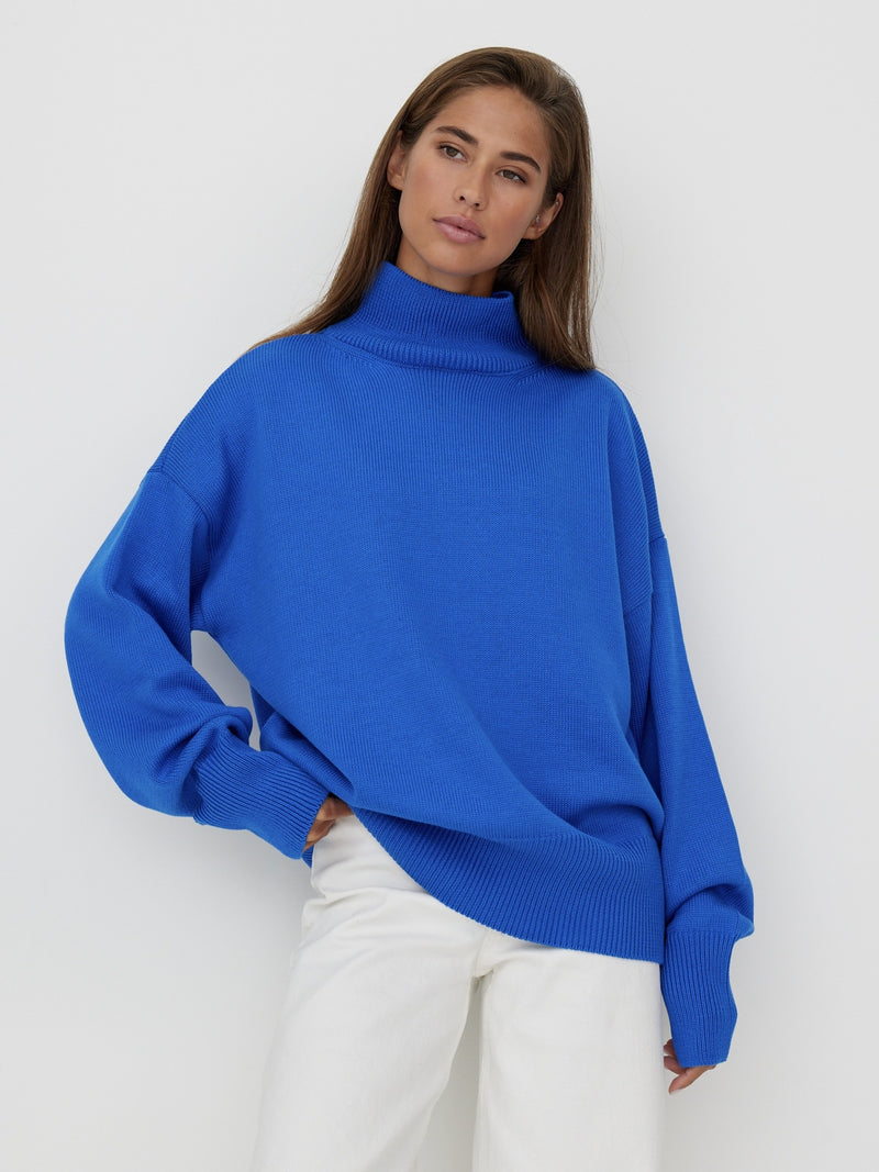 Women Work Business Casual Sweats Loose Turtleneck Sweater