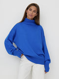 Women Work Business Casual Sweats Loose Turtleneck Sweater