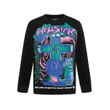Hellstar long-sleeve T-shirt graffiti portrait print loose version casual long sleeve
