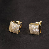 Earrings Square 925 Silver Zircon Earrings Spectrum