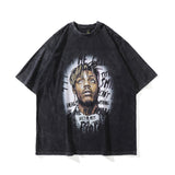 Men T-Shirt Rapper Vintage Print Oversize