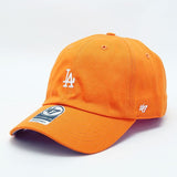 Dodgers and Yankees Baseball Cap 47brand Baseball Cap Soft Top Embroidered NY Peaked Cap Orange