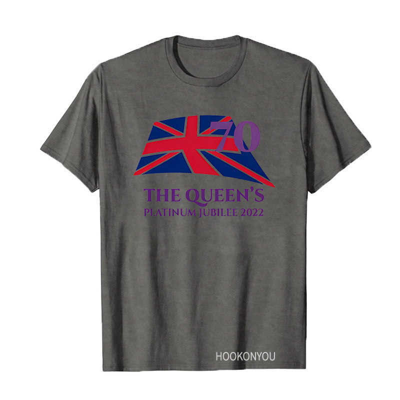 Inspired by Queen's Platinum Jubilee 2022 Elizabeth 70 Years T-shirt Short Sleeve T-shirt
