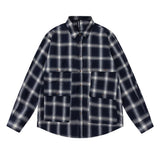Men Long Sleeved T Shirt Retro Plaid Long Sleeve Shirt Men Spring Autumn Outerwear Tops Casual Loose