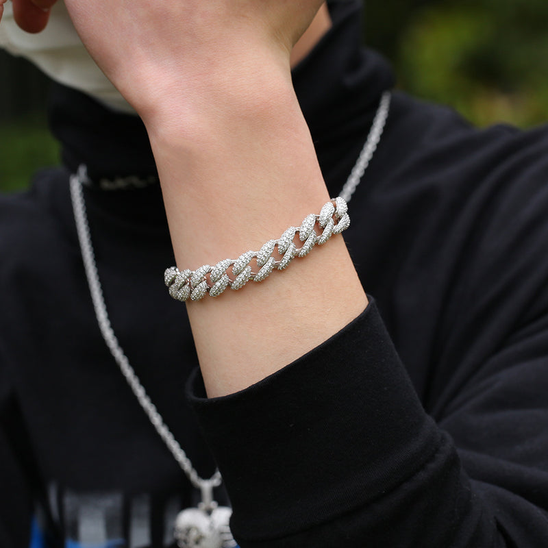 Bracelet Cuban Bracelet Miniature Zircon Hip Hop Bracelet St. Valentine's Spectrum