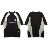 Men T-shirt Color Contrast Patchwork Soccer Uniform