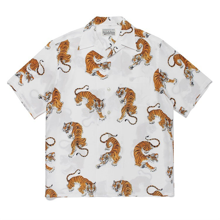 GUILTYPARTIES TIGER Shirts Hawaiian short-sleeved shirts