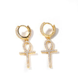 Earrings Zircon Ankh Earrings Ankh