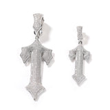 Jewelry T Letter Pendant Fashion Zircon Rap Cross Word Up Spectrum