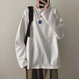 Men T Shirt Loose Bottoming Shirt Cartoon Print