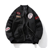Men Vintage Jackets Vintage Towel Fleece Embroidered Jacket Baseball Suit Flight Suit