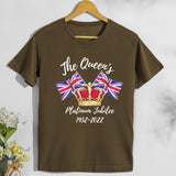 Inspired by Queen's Platinum Jubilee 2022 Elizabeth 70 Years T-shirt T-shirt Short Sleeve Men and Women