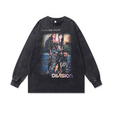 Men's Vintage Long Sleeve Shirt Autumn and Winter Men's Long Sleeve T-Shirt