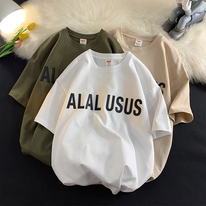 Men T Shirt Summer Loose Cotton