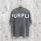 Purple Brand Distressed T Shirts Short Sleeve