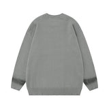 Women Sweater Star Spray Paint Knitted Top Retro