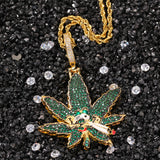 Jewelry HIPHOP Colored Zircon Skull Pendant Necklace Skull Pieces Egypt Pieces Jesus Pieces