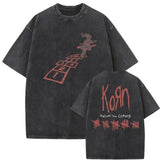 Washed Vintage Rock Band Korn Falling Away From Me T shirt