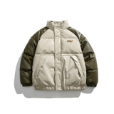 Unisex Coat PU Leather Coat Loose Stand Collar Coat