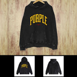 Purple Brand Distressed Hoodie Fashion Old Loose Hooded Sweater