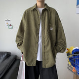 Men's Shirts Corduroy Shirt Summer Thin