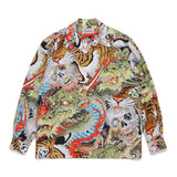 GUILTYPARTIES TIGER Shirts Tiger Totem Skull Long Sleeve Shirt