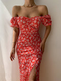 Women Dress Split Temperament Hot Girl Dress