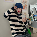Women Pullover Sweater Loose Fashion Striped Knitted