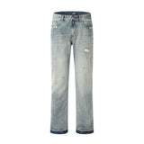 Men Jeans Loose Burrs Casual Distressed