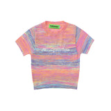 Men T-Shirt Retro Rainbow Stripes Slim Fit All-Match Women