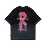 Men T-Shirt Retro Gradient Oversize