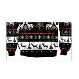 Ugly Christmas Sweater Animal Deer Digital Printed round Neck Long Sleeve T-shirt Couples Sweater