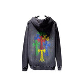 CHH Chrome Heart Hoodie Autumn/Winter Colored Cross Hooded Pullover Sweater