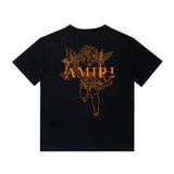 Amiri T Shirt Printed Casual Hip Hop round Neck Short Sleeve T-shirt