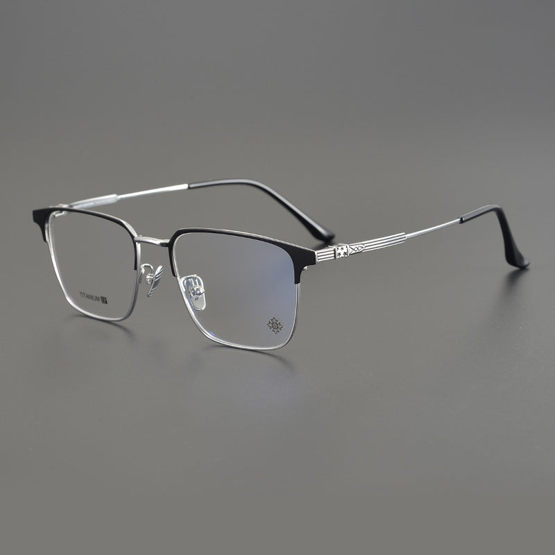 CHH Chrome Hearts Glasses Ultra Light Pure Titanium Half Frame