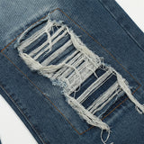 Men Jeans Hole Special-Interest Design Stitching