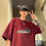 Men T Shirt Summer plus Size Versatile Heavy Cotton