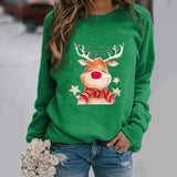 Black Christmas Sweater Christmas Pattern round Neck Sweater for Women