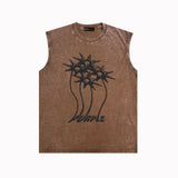 Purple Brand Distressed Tank T Shirts Distressed Sleeveless T-shirt Vest