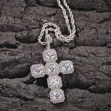 Jewelry Cross Pendant Copper Set Zircon Pendant Necklace Egypt Pieces Jesus Pieces Royalty Spectrum
