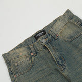 Men Jeans Bell-Bottom Pants Hip Hop Loose Leisure
